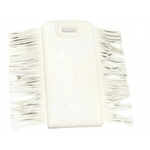 NEW AHDORNED women's faux leather phone crossbody bag in napa white